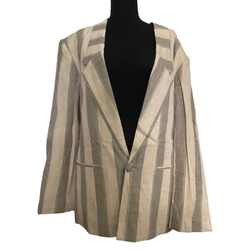 Striped Lenin Blazer